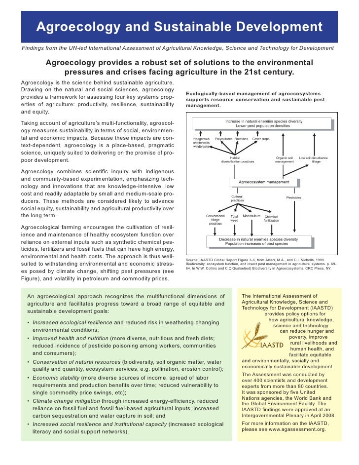 Agriculture Environment and Health Sustainable Development in the 21st Century